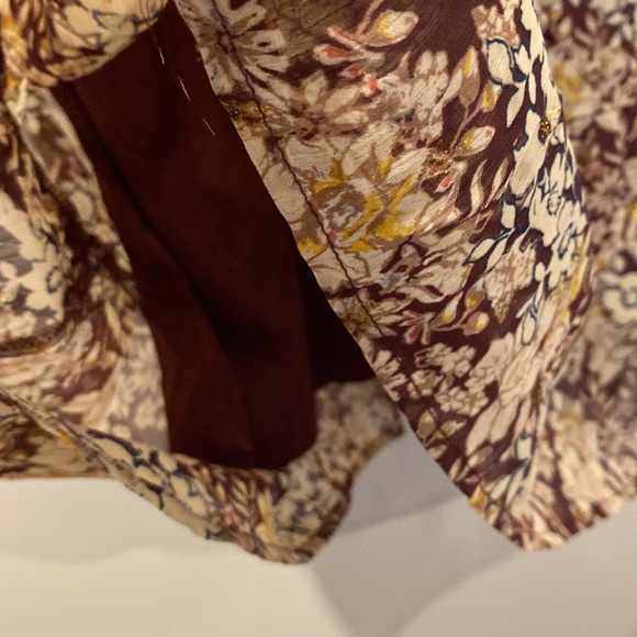 MONTEAU Women’s Pretty Sheer Belted Short Sleeve with Full Slip Dress Sz Small - Picture 6 of 14